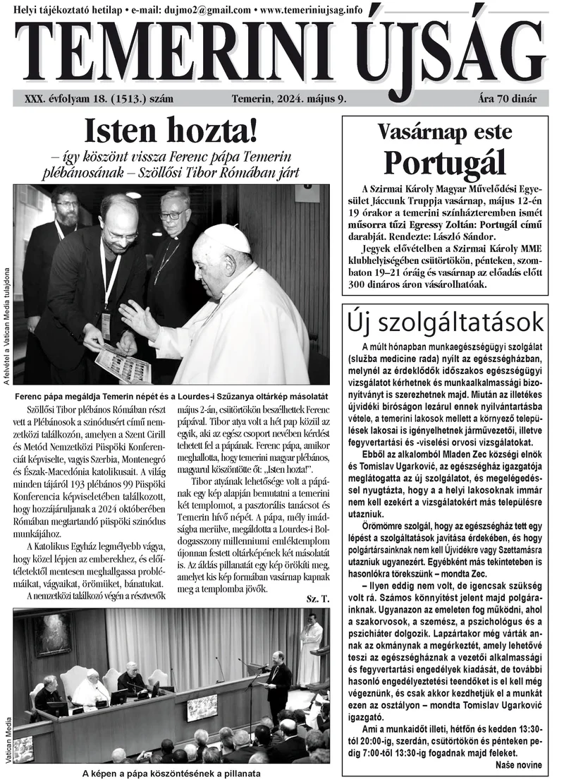 Temerini Újság, 30. évf. 2024. május 9. 18. sz.
