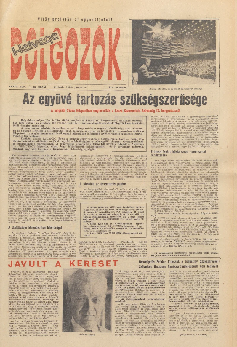 Dolgozók, 36. évf. 1982. június 3. 22. sz.