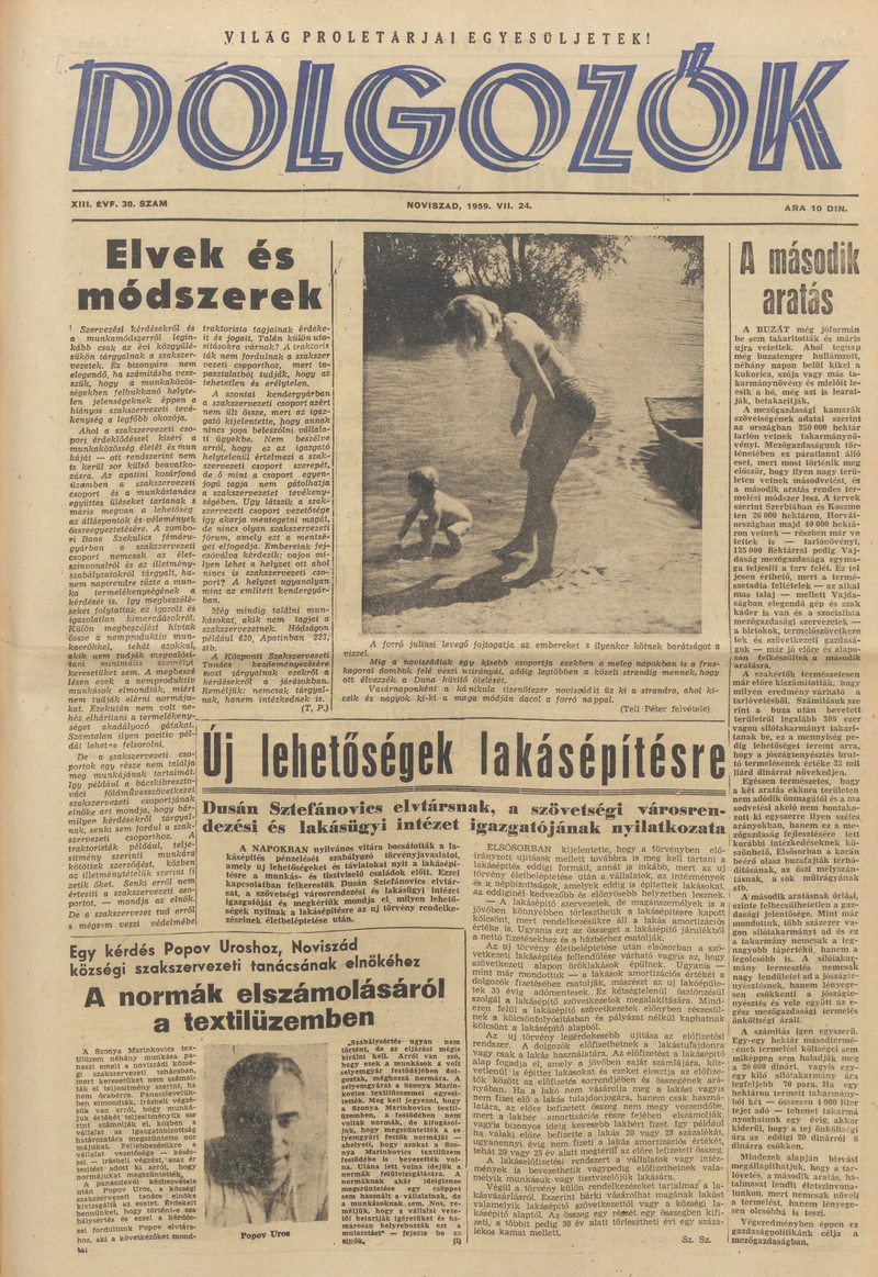 Dolgozók, 13. évf. 1959. július 24. 30. sz.