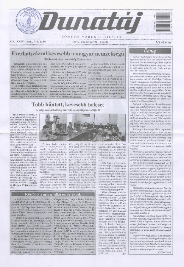 Dunatáj, 14. évf. 2012. december 26. 716. sz.