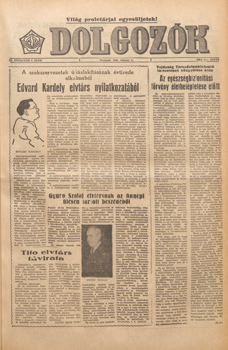 Dolgozók, 9. évf. 1955. február 1. 5. sz.