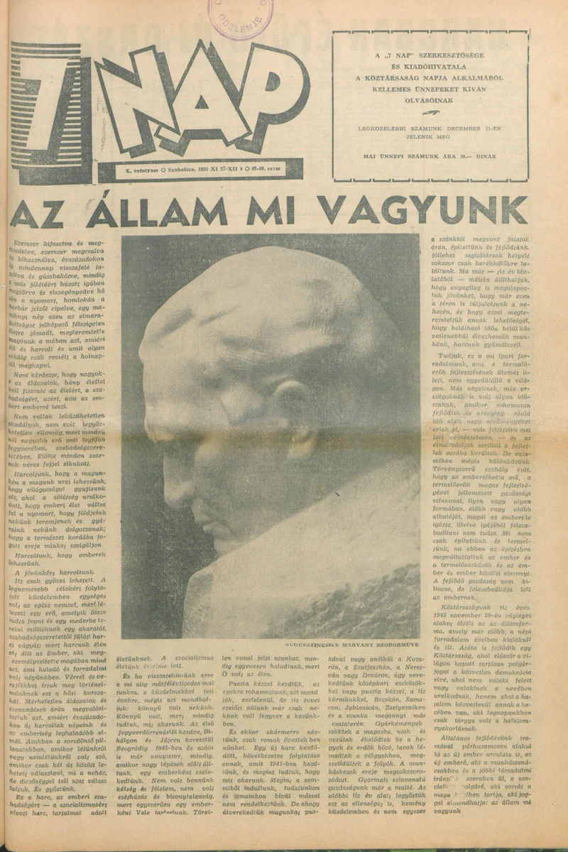 7 Nap, 10. évf. 1955. november 27. – december 4. 48–49. sz. 1–24. oldal