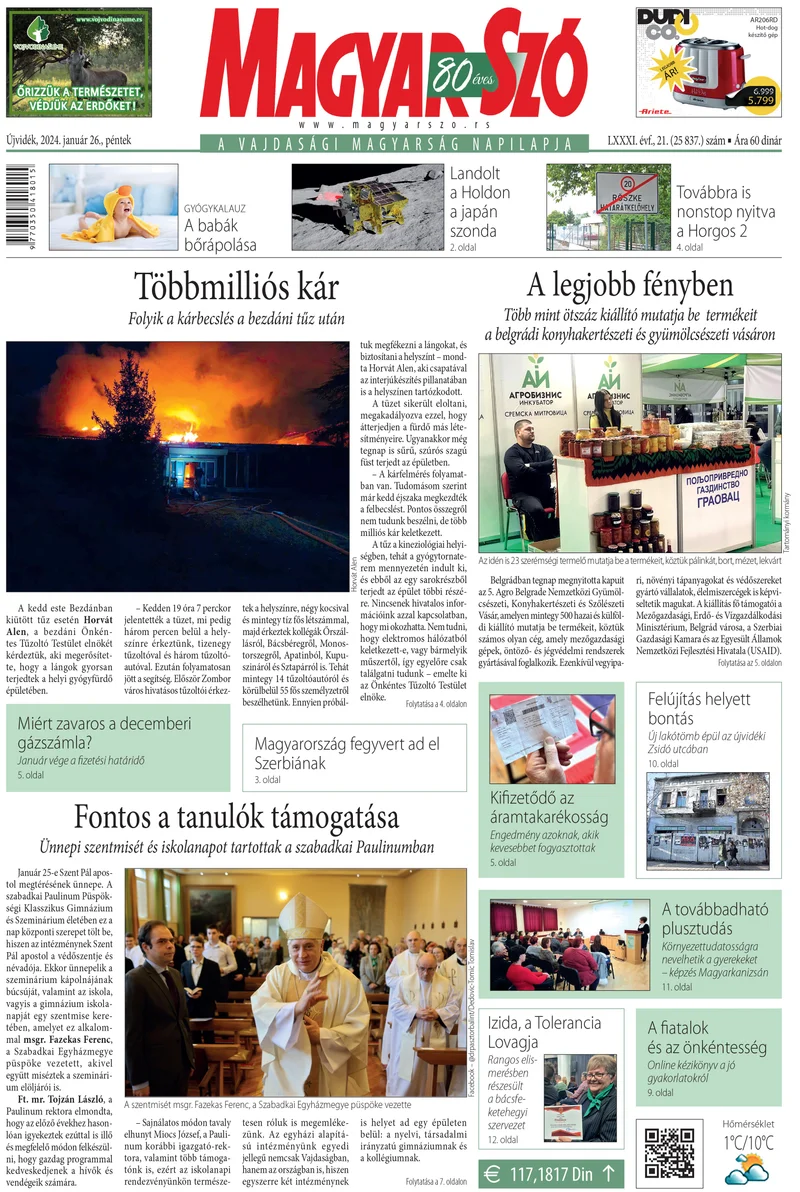 Magyar Szó, 81. évf. 2024. január 26. 21. sz. 11–16. oldal