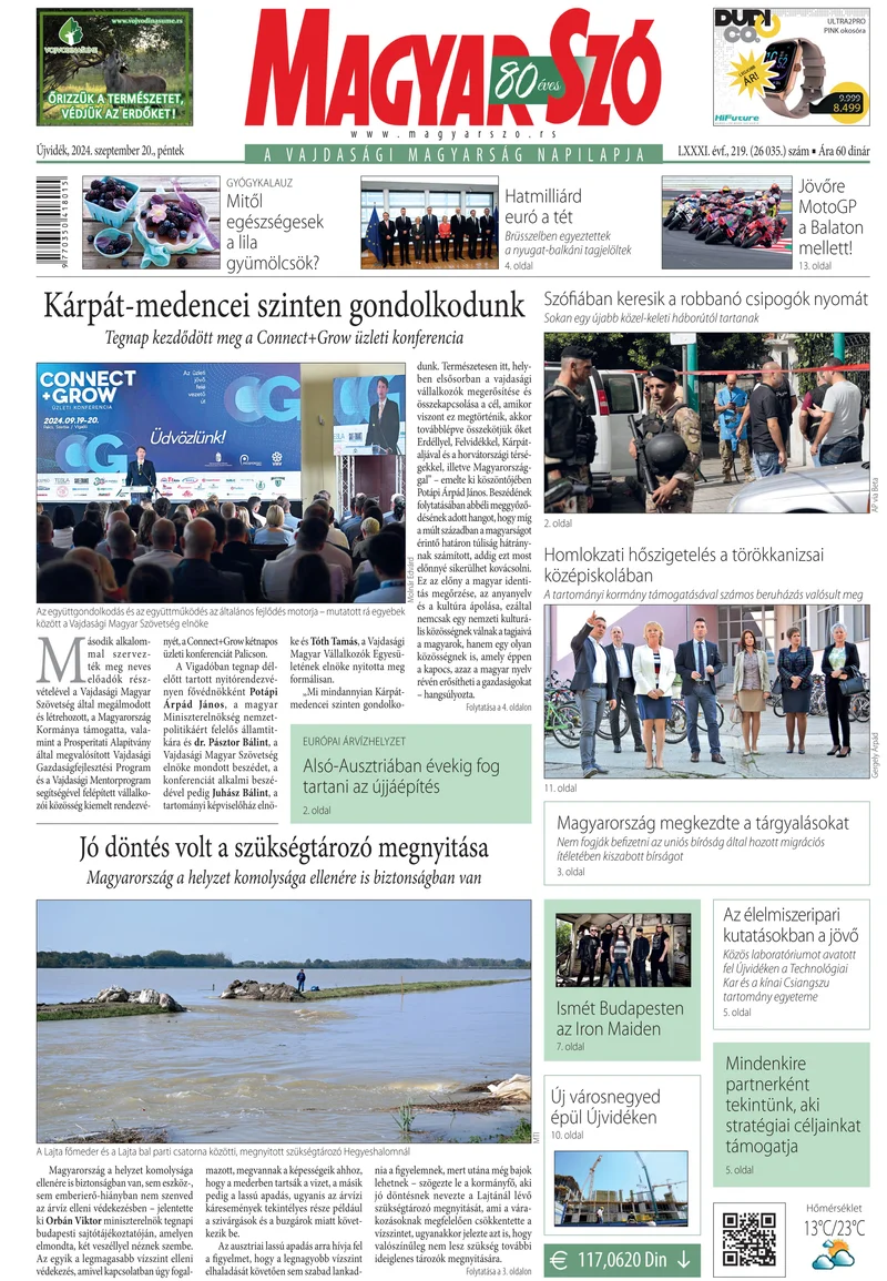 Magyar Szó, 81. évf. 2024. szeptember 20. 219. sz. 1–16. oldal