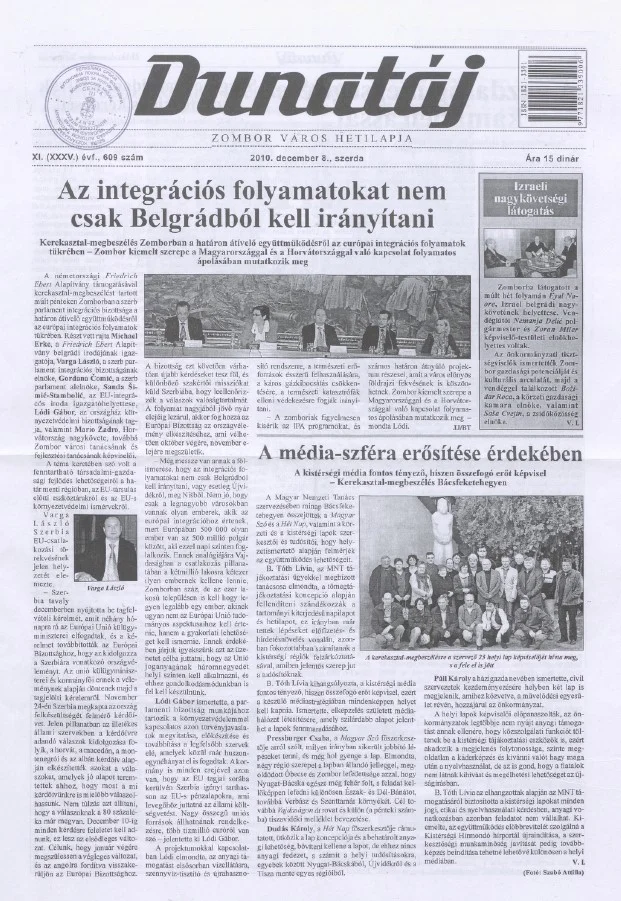Dunatáj, 12. évf. 2010. december 8. 609. sz.