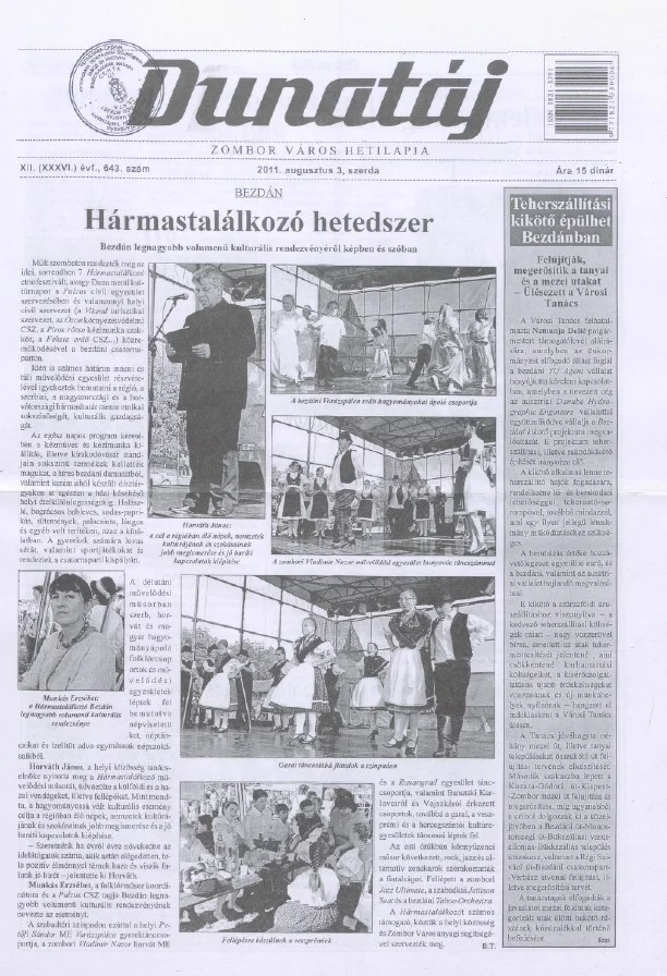Dunatáj, 13. évf. 2011. augusztus 3. 643. sz.