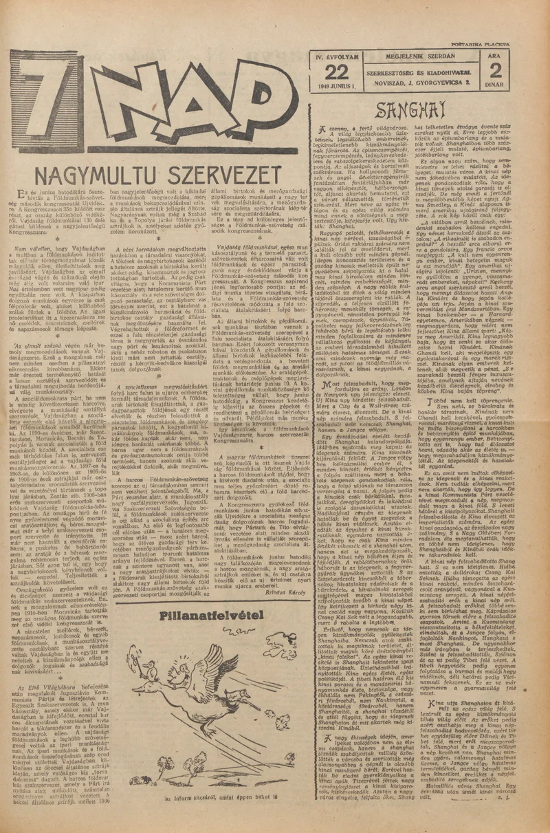 7 Nap, 4. évf. 1949. június 1. 22. sz. 1–4. oldal