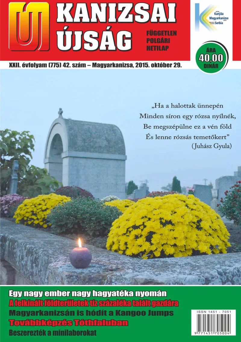Új Kanizsai Újság, 22. évf. 2015. október 29. 42. sz.