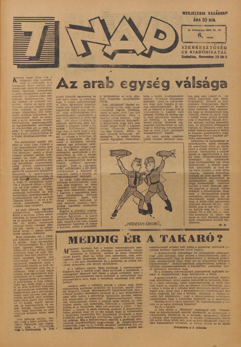 7 Nap, 10. évf. 1955. február 20. 8. sz. 1–16. oldal