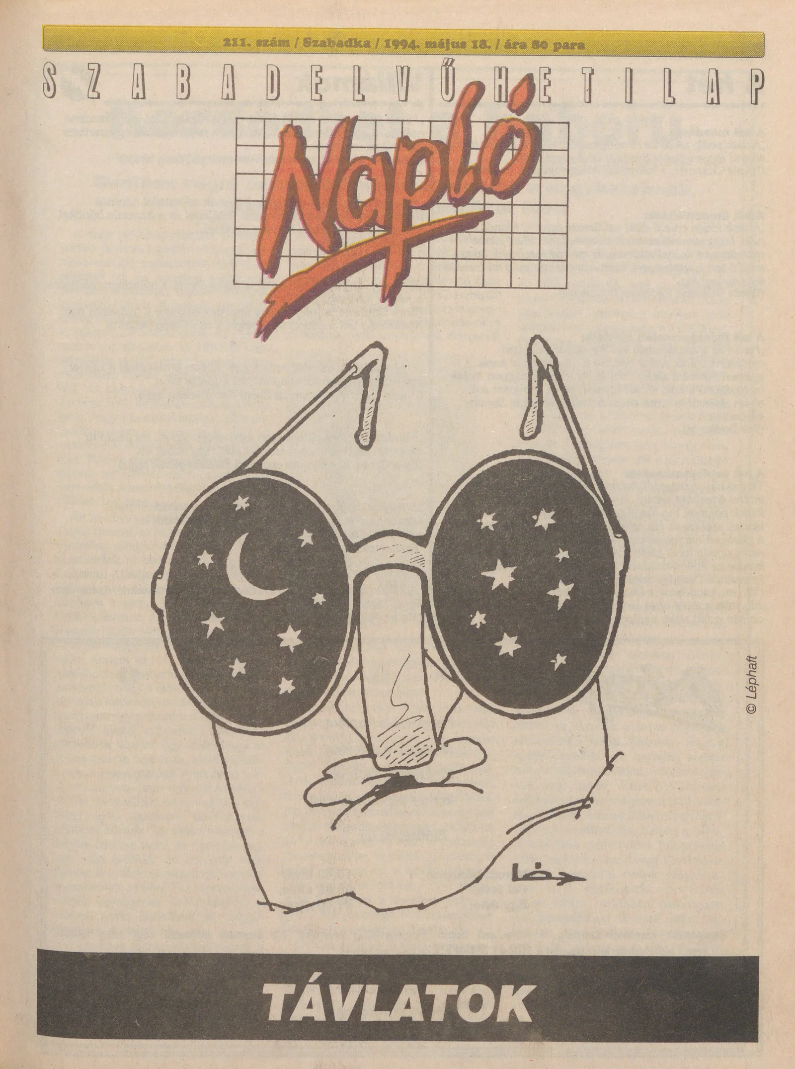 Napló - Szabadelvű hetilap, 5. évf. 1994. május 18. 211. sz.