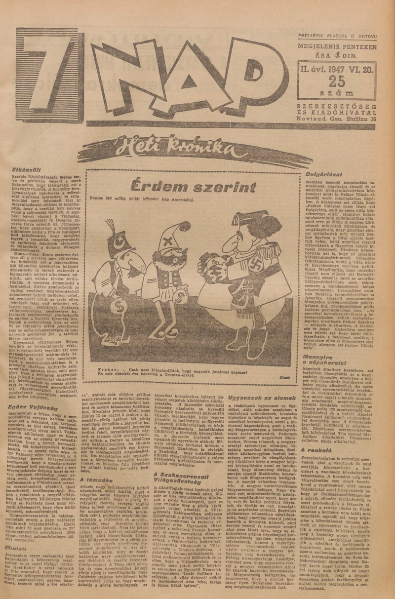 7 Nap, 2. évf. 1947. június 20. 25. sz. 1–10. oldal