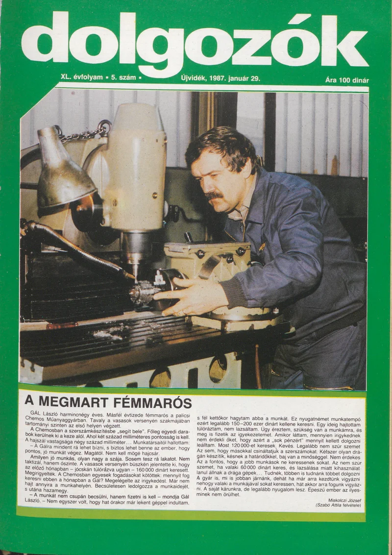 Dolgozók, 41. évf. 1987. január 29. 5. sz.