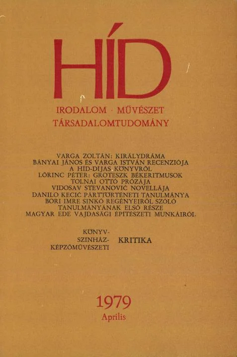Híd, 43. évf. 1979. április. 4. sz. 413–548. oldal