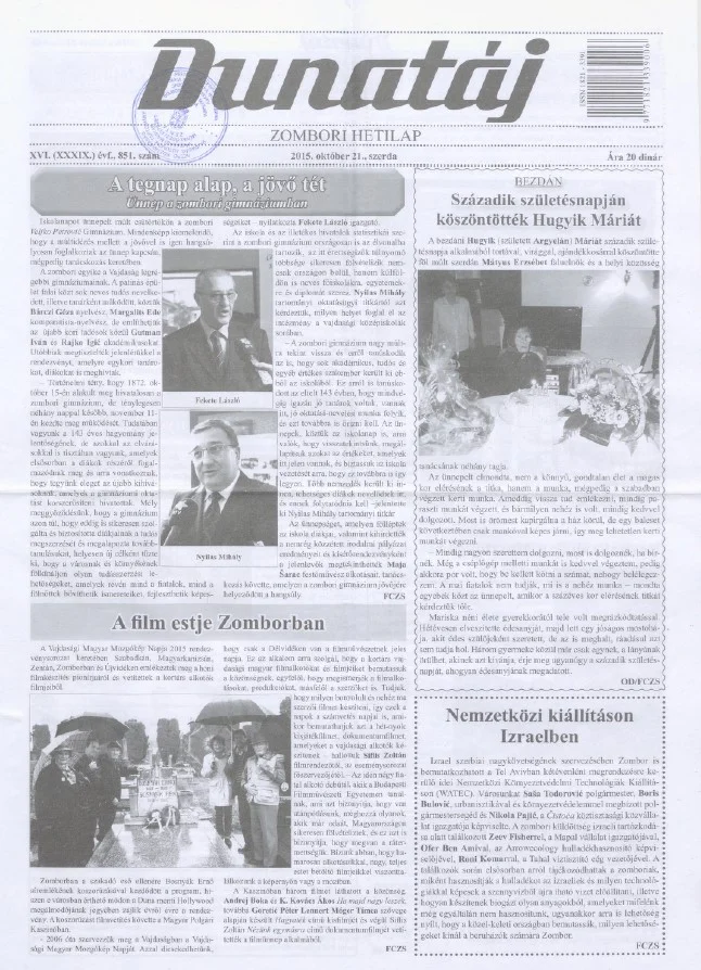 Dunatáj, 17. évf. 2015. október 21. 851. sz.