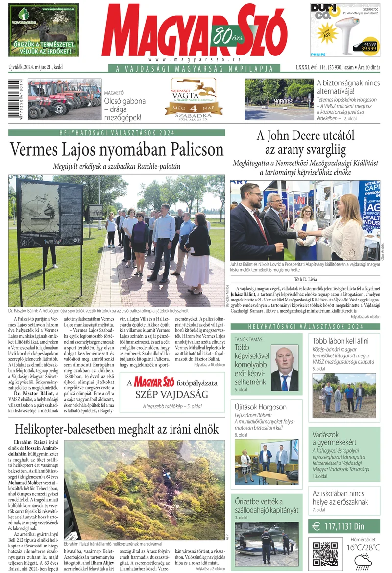 Magyar Szó, 81. évf. 2024. május 21. 114. sz. 1–20. oldal