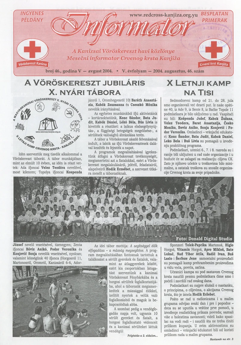 Informator, 5. évf. 2004. augusztus 1. 46. sz.