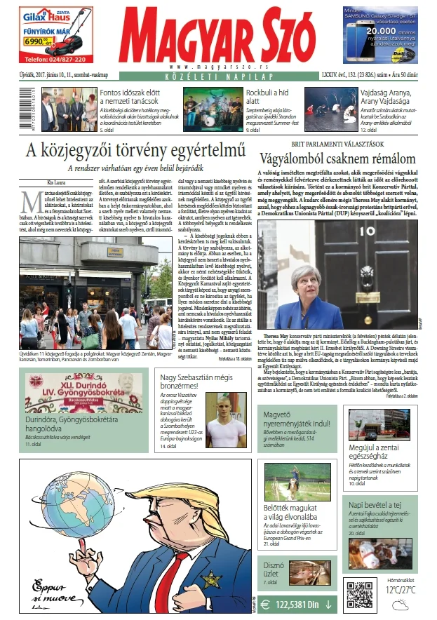 Magyar Szó, 74. évf. 2017. június 10. – 11. 132. sz. 1–32. oldal