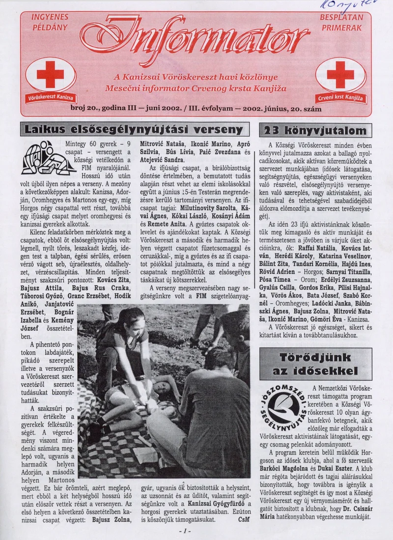 Informator, 3. évf. 2002. június 1. 20. sz.