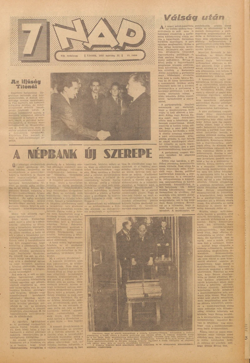 7 Nap, 7. évf. 1952. március 23. 12. sz. 1–12. oldal