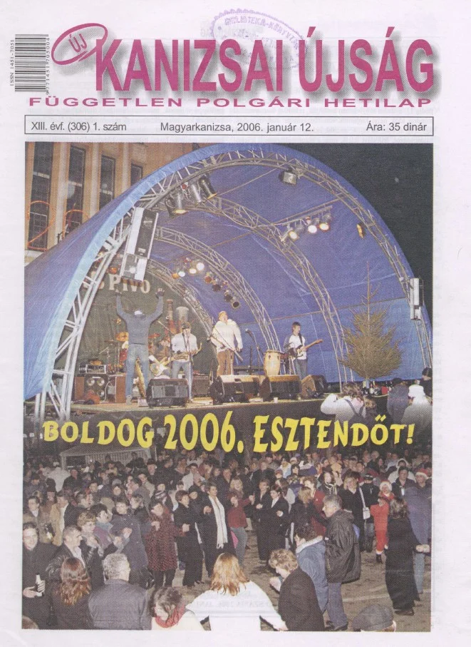 Új Kanizsai Újság, 13. évf. 2006. január 12. 1. sz.