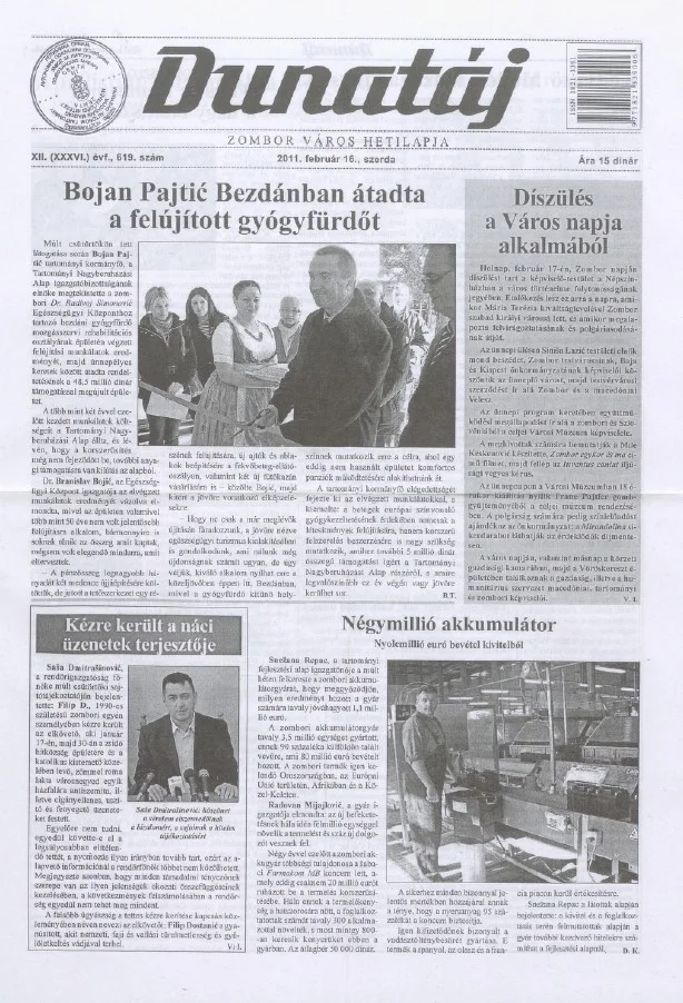 Dunatáj, 13. évf. 2011. február 16. 619. sz.