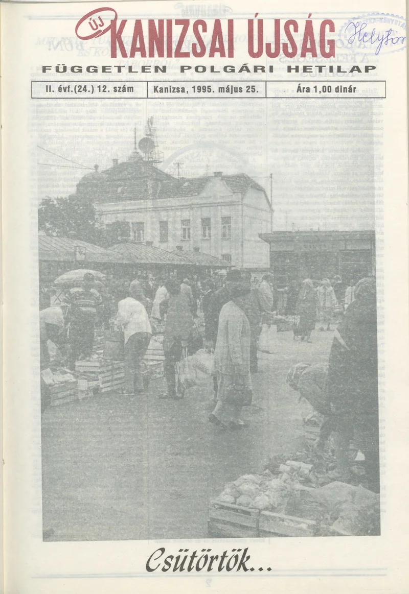 Új Kanizsai Újság, 2. évf. 1995. május 25. 12. sz.
