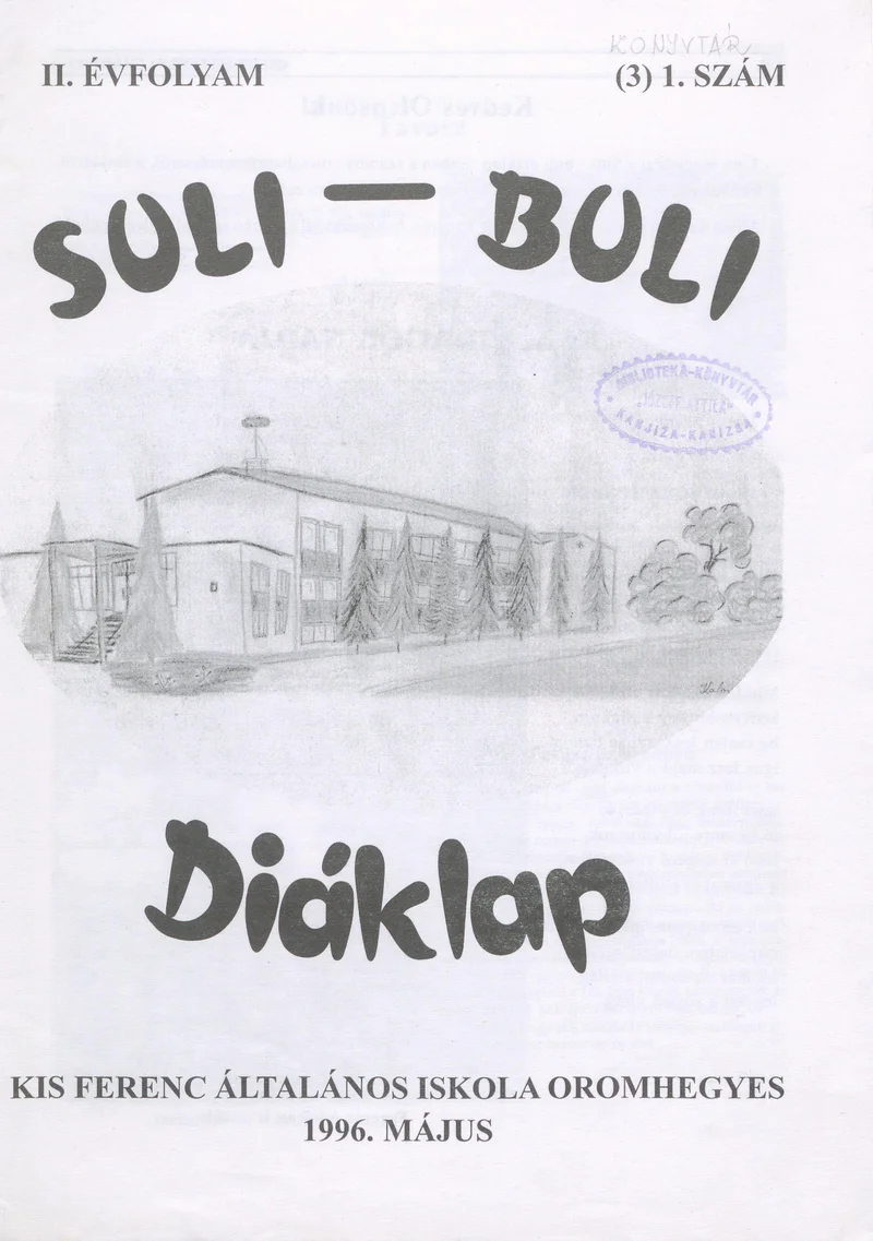 Diáklap Suli, 3. évf. 1996. május. 5. sz.
