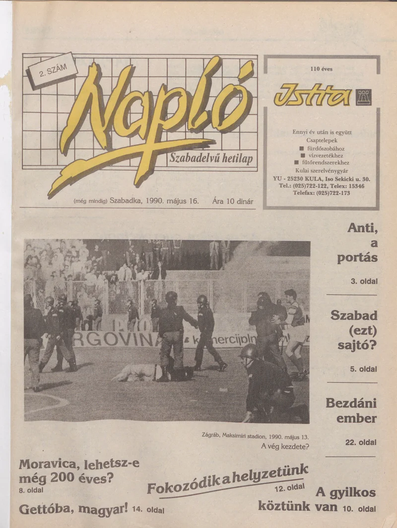 Napló - Szabadelvű hetilap, 1. évf. 1990. május 16. 2. sz.
