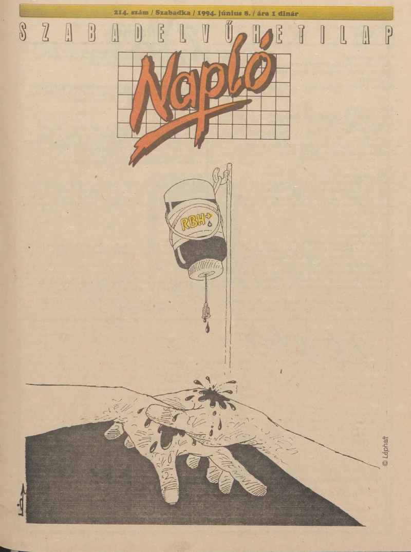 Napló - Szabadelvű hetilap, 5. évf. 1994. június 8. 214. sz.