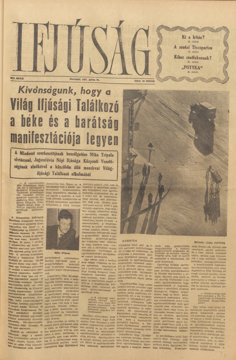 Ifjúság, 13. évf. 1957. július 26. 612. sz.