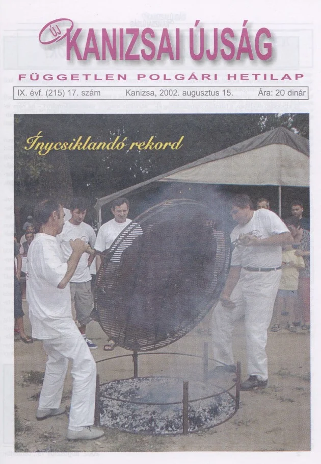 Új Kanizsai Újság, 9. évf. 2002. augusztus 15. 17. sz.