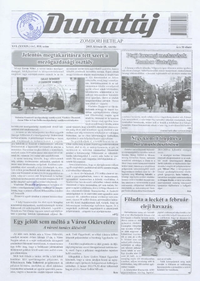 Dunatáj, 17. évf. 2015. február 18. 818. sz.