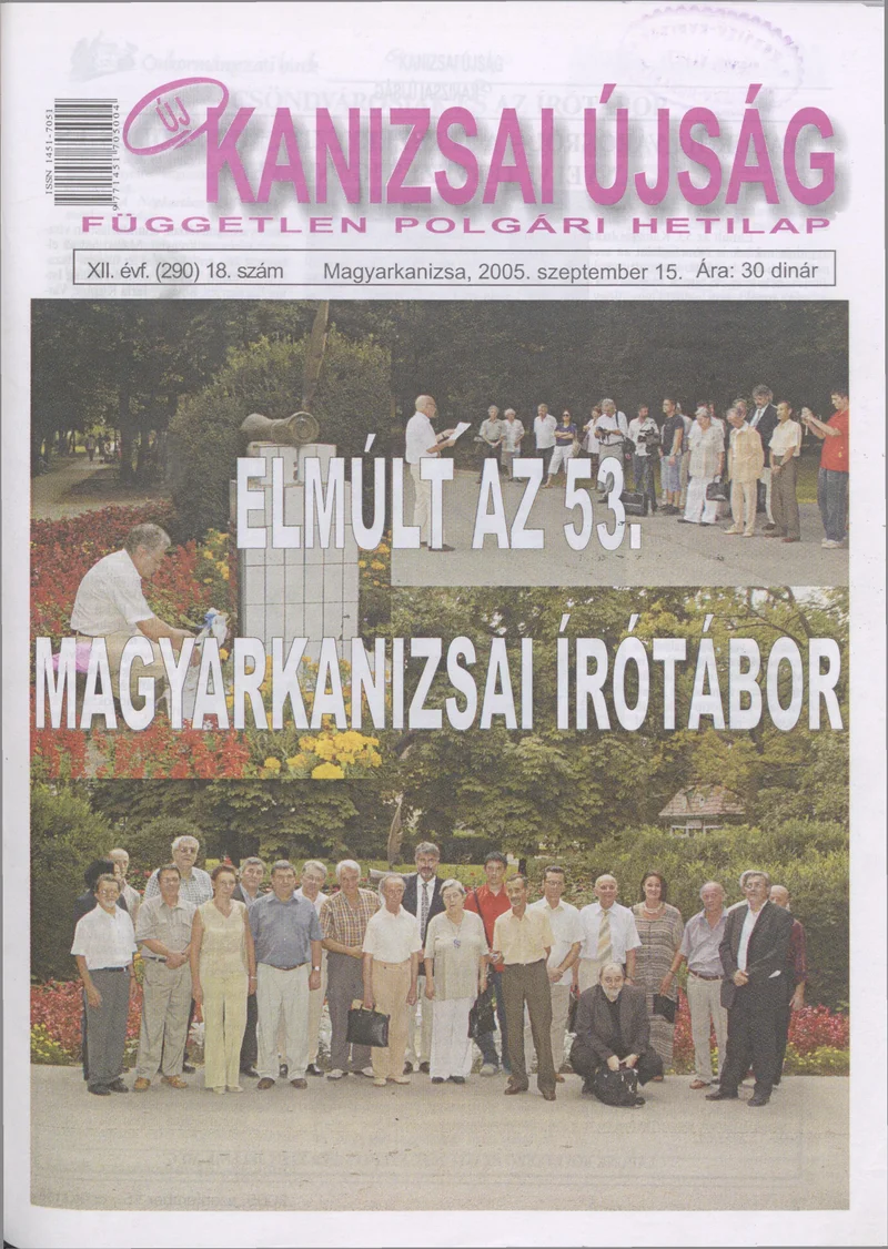 Új Kanizsai Újság, 12. évf. 2005. szeptember 15. 18. sz.