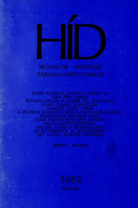 Híd, 46. évf. 1982. február. 2. sz. 145–292. oldal