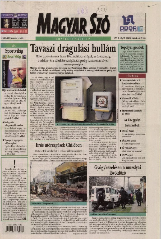 Magyar Szó, 67. évf. 2010. március 1. 48. sz. 1–16. oldal