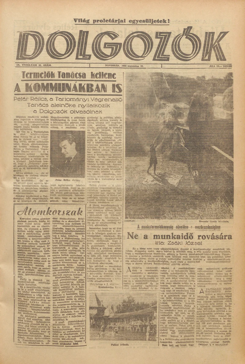 Dolgozók, 9. évf. 1955. augusztus 16. 32. sz.