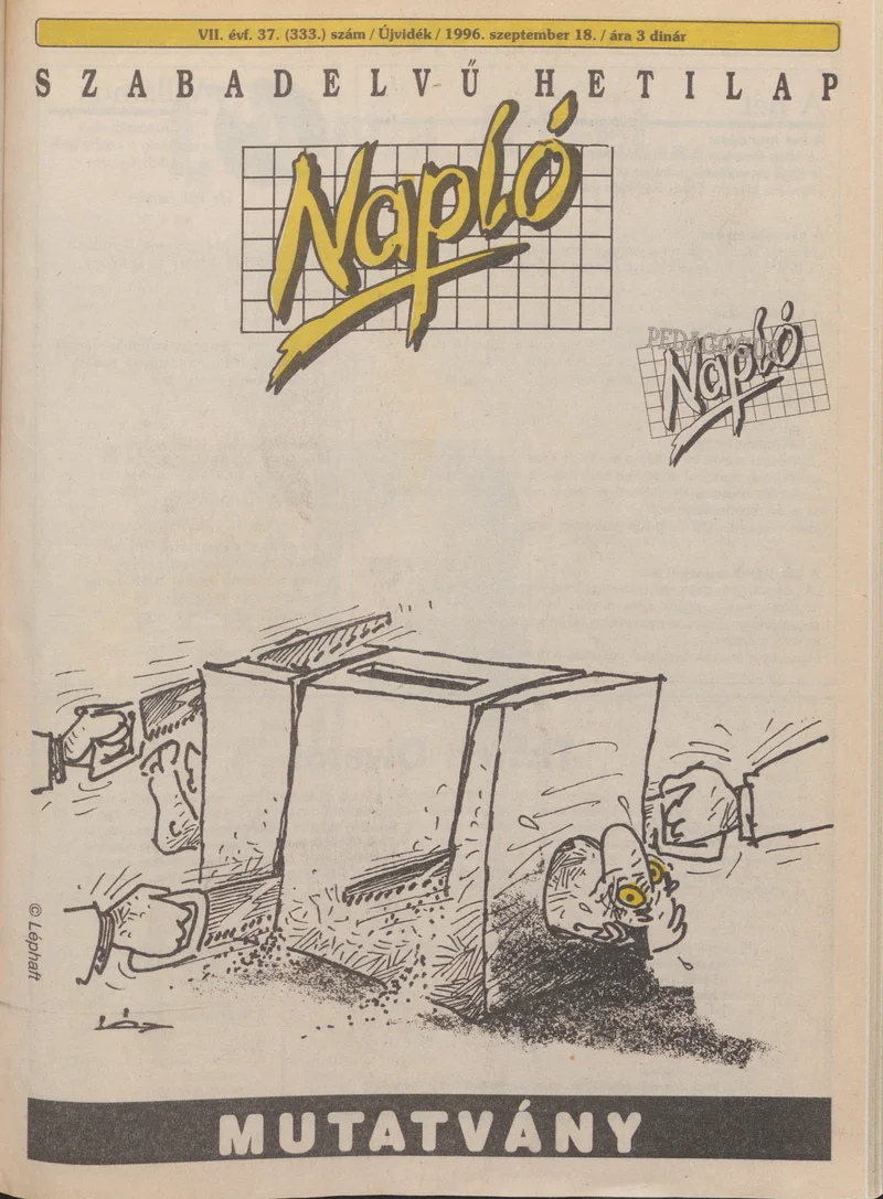 Napló - Szabadelvű hetilap, 7. évf. 1996. szeptember 18. 333. sz.
