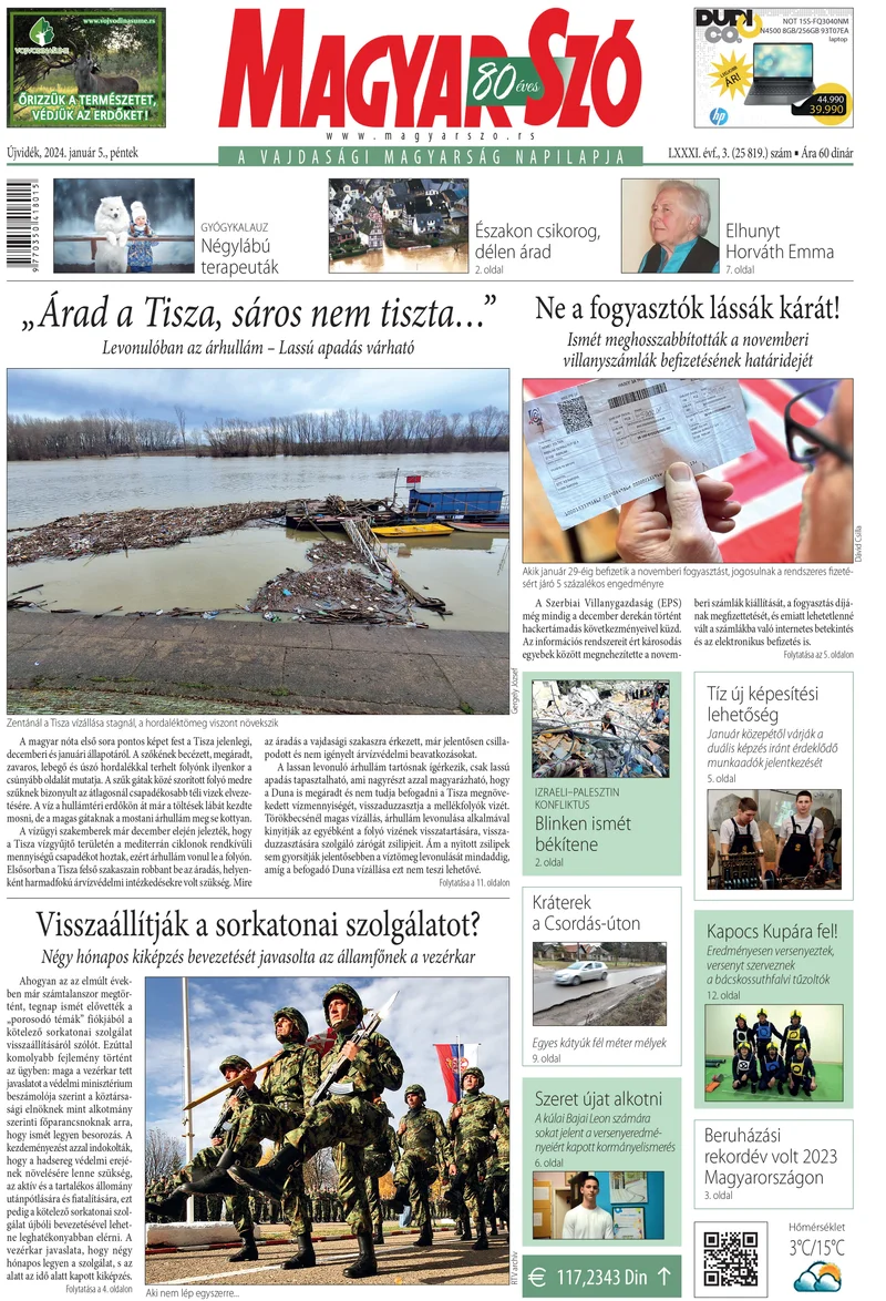 Magyar Szó, 81. évf. 2024. január 5. 3. sz. 1–16. oldal