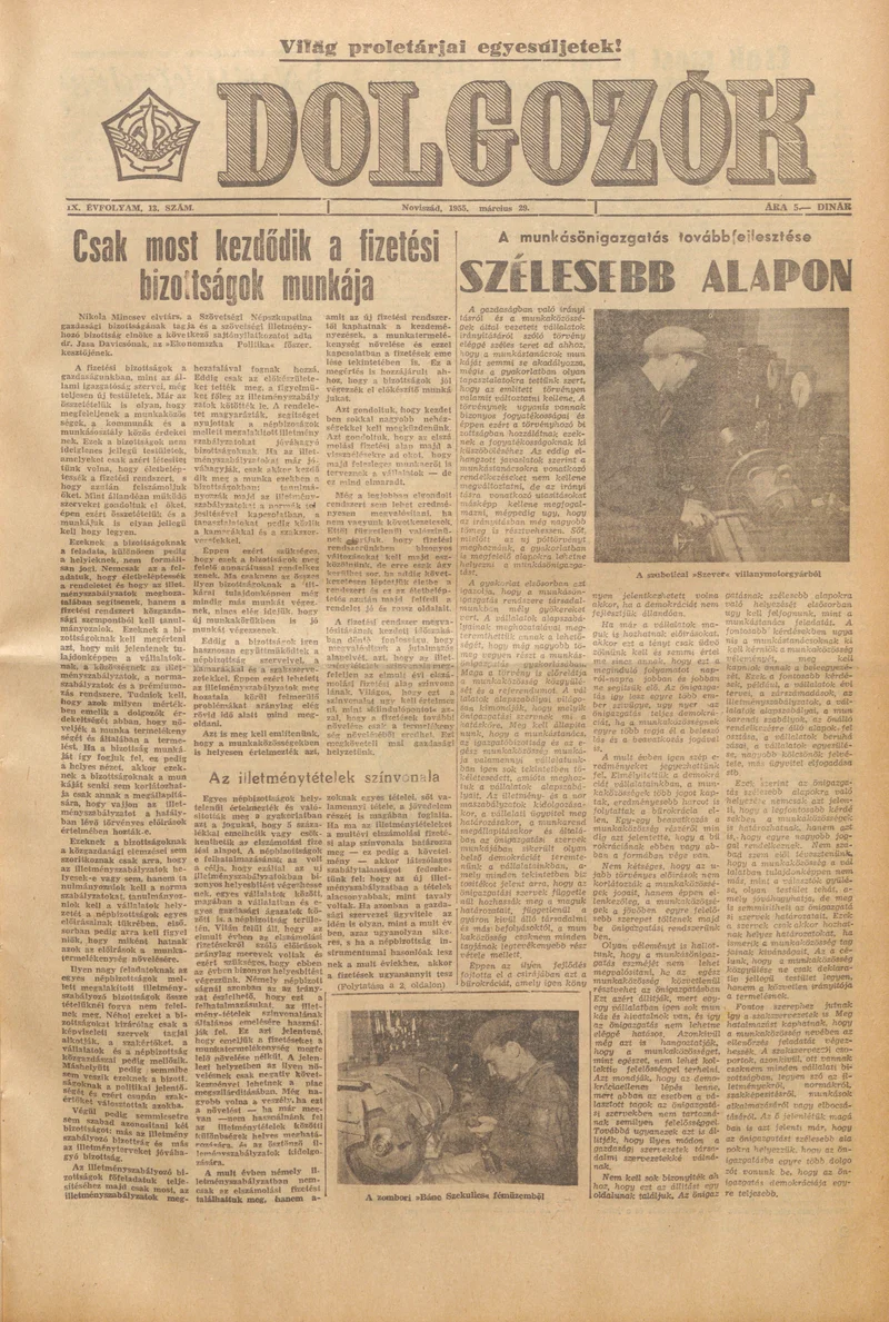 Dolgozók, 9. évf. 1955. március 29. 13. sz.