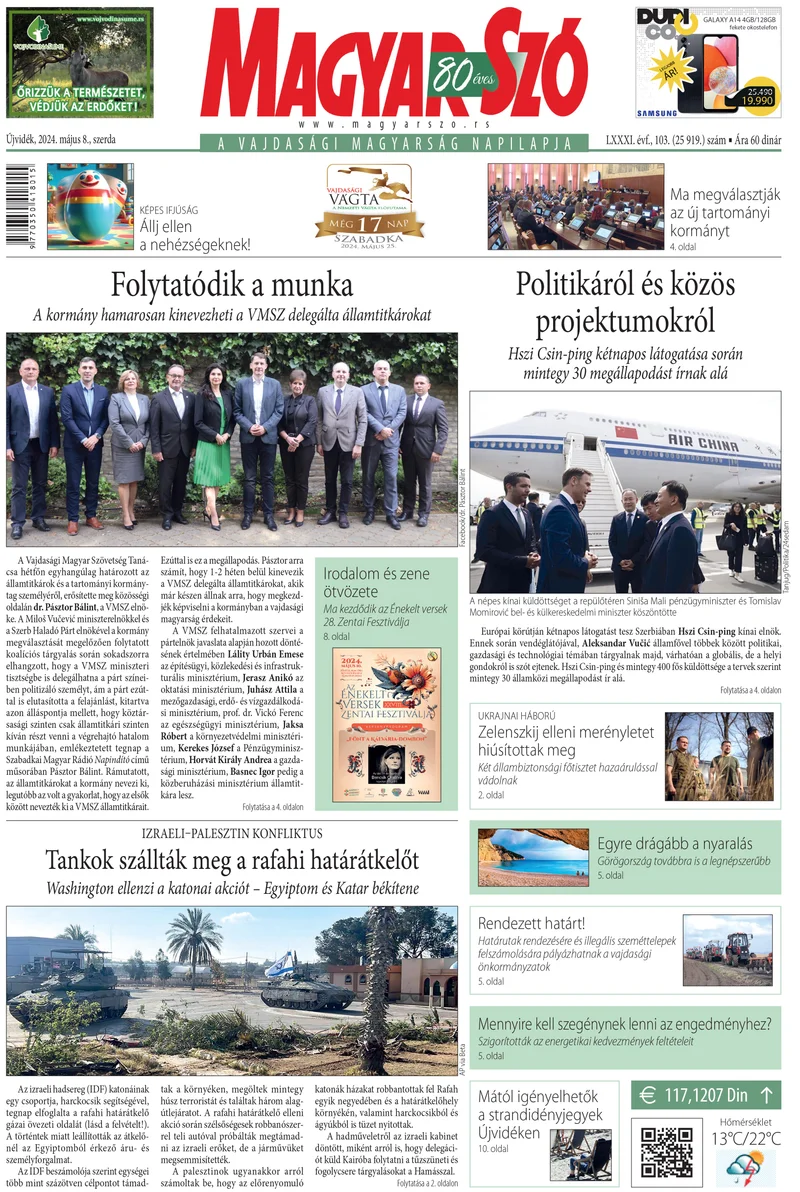 Magyar Szó, 81. évf. 2024. május 8. 103. sz. 1–16. oldal