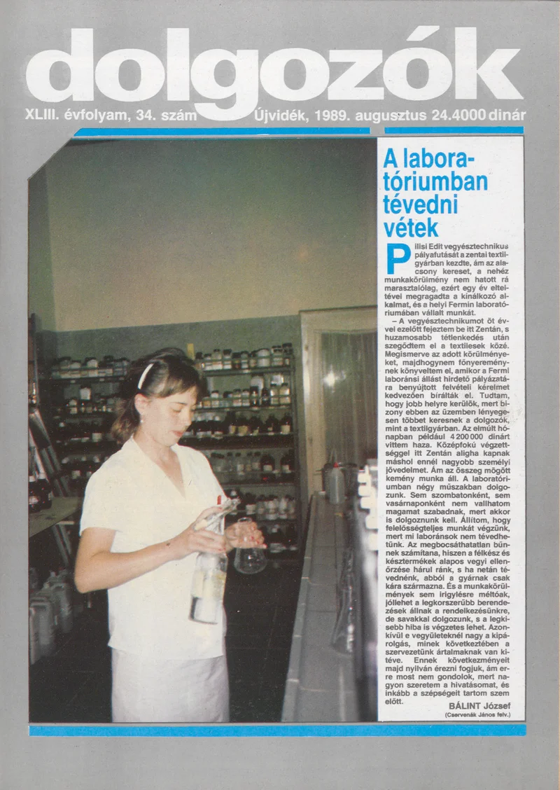 Dolgozók, 43. évf. 1989. augusztus 24. 34. sz.