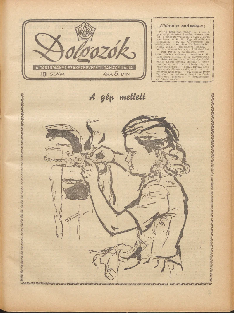 Dolgozók, 6. évf. 1952. július 29. 10. sz.