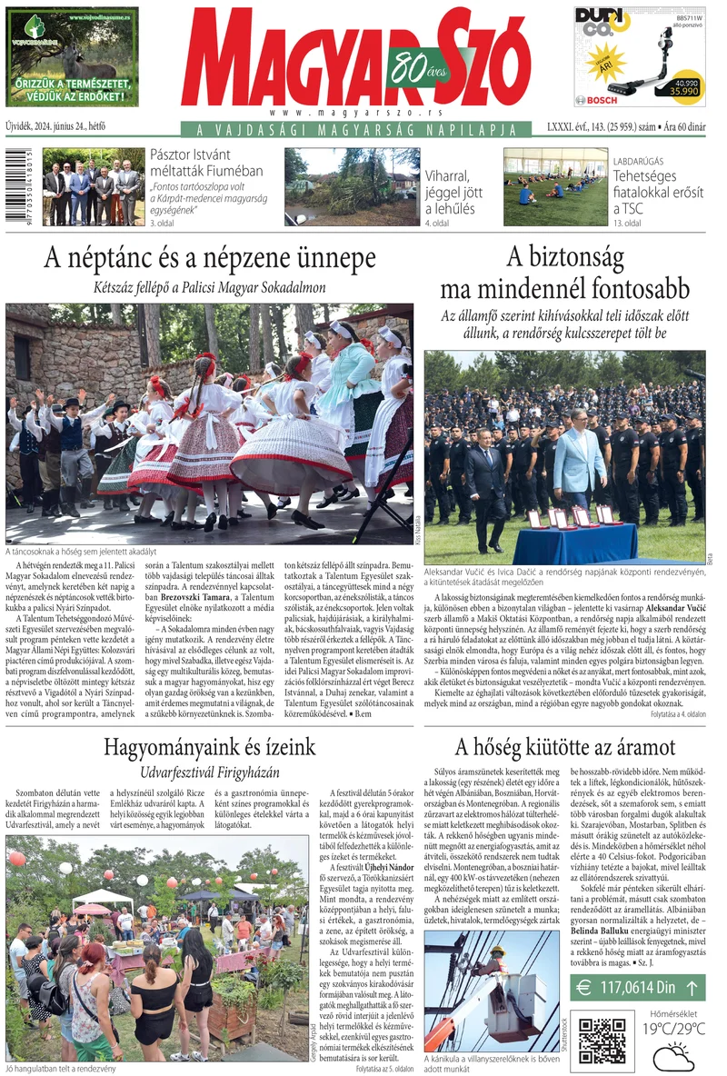 Magyar Szó, 81. évf. 2024. június 24. 143. sz. 1–16. oldal
