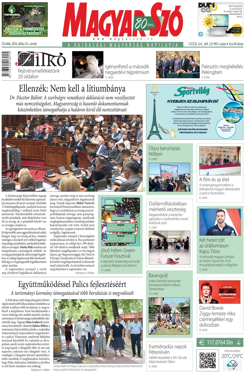Magyar Szó, 81. évf. 2024. július 24. 169. sz. 1–16. oldal