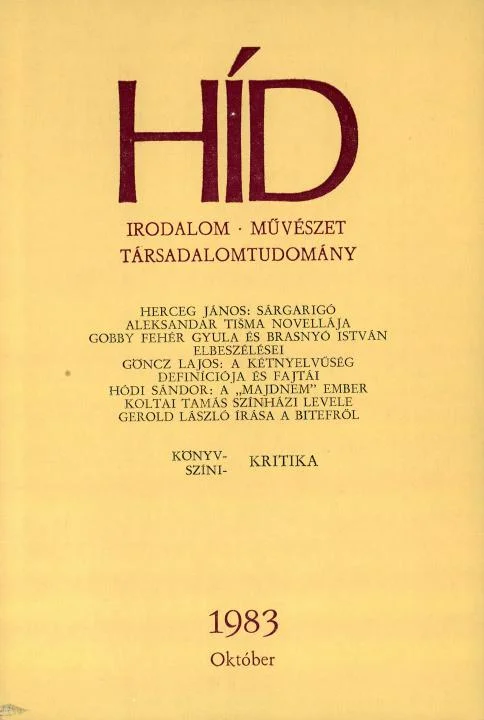 Híd, 47. évf. 1983. október. 10. sz. 1113–1236. oldal