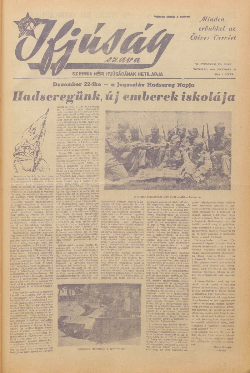 Ifjúság Szava, 6. évf. 1950. december 23. 276. sz.
