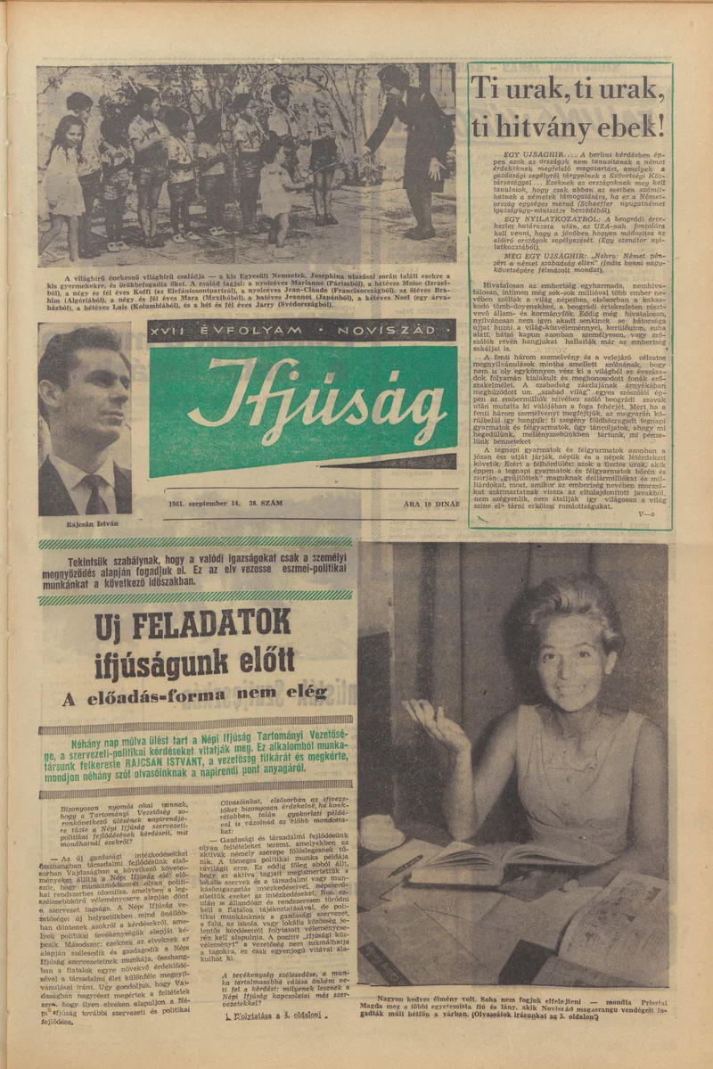 Ifjúság, 17. évf. 1961. szeptember 14. 38. sz.