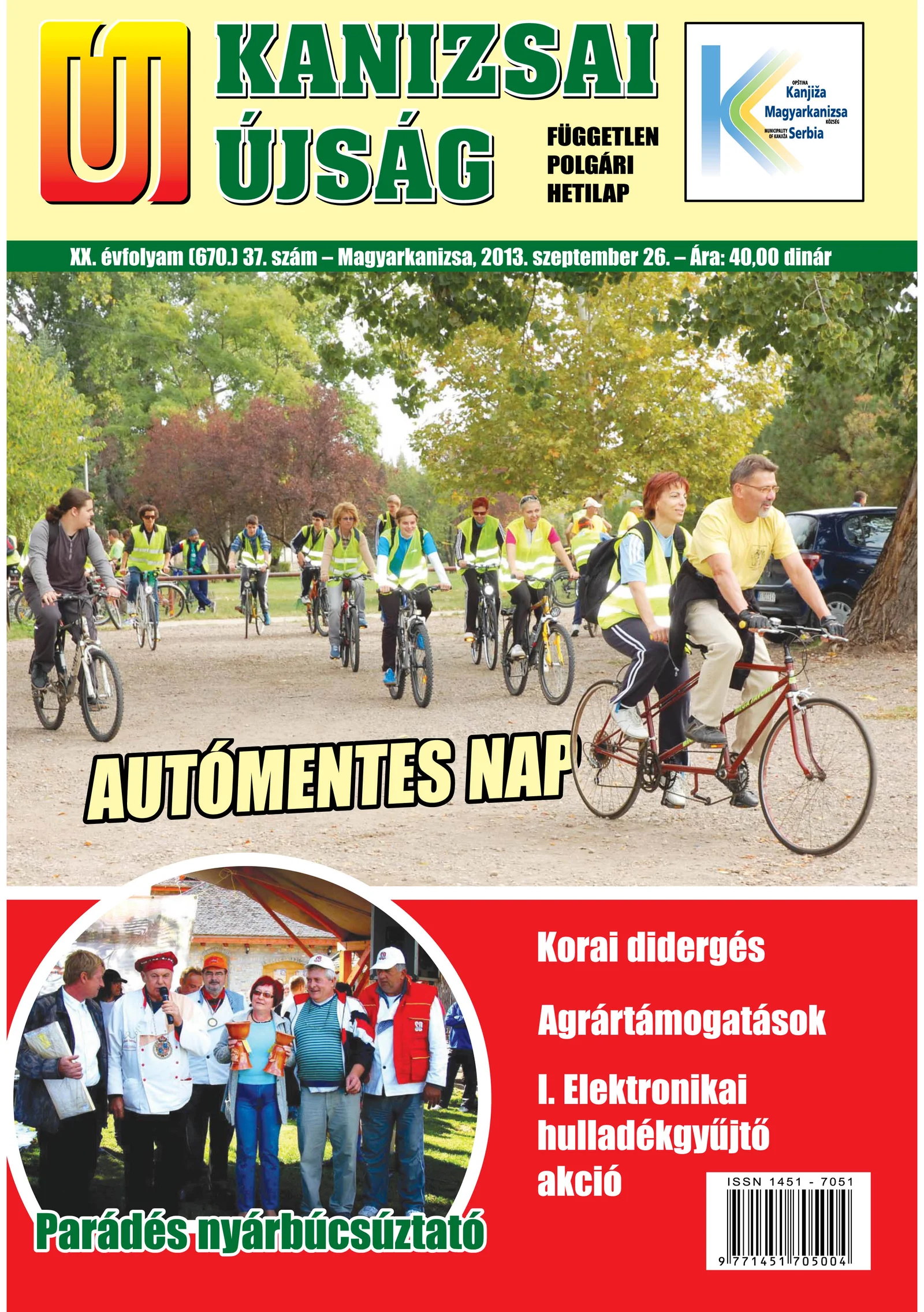 Új Kanizsai Újság, 20. évf. 2013. szeptember 26. 37. sz.