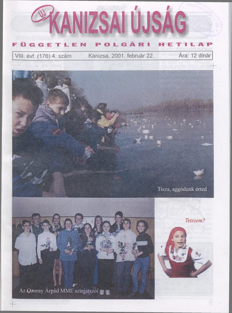 Új Kanizsai Újság, 8. évf. 2001. február 22. 4. sz.