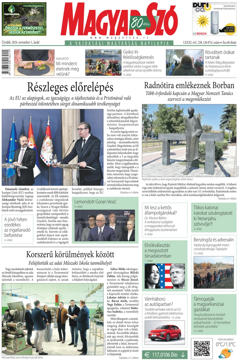 Magyar Szó, 81. évf. 2024. november 5. 258. sz. 1–20. oldal